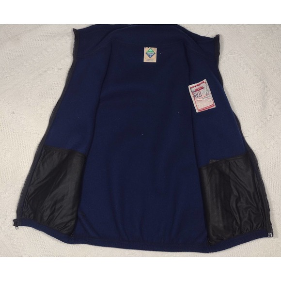 VINTAGE ILYA vest medium 1997 100 years of racing mens blue fleece - Picture 5 of 8